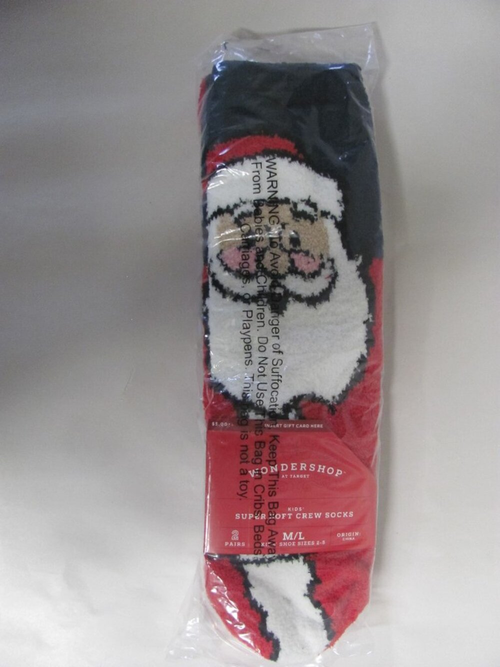 WONDERSHOP KIDS SANTA SOCKS NIP